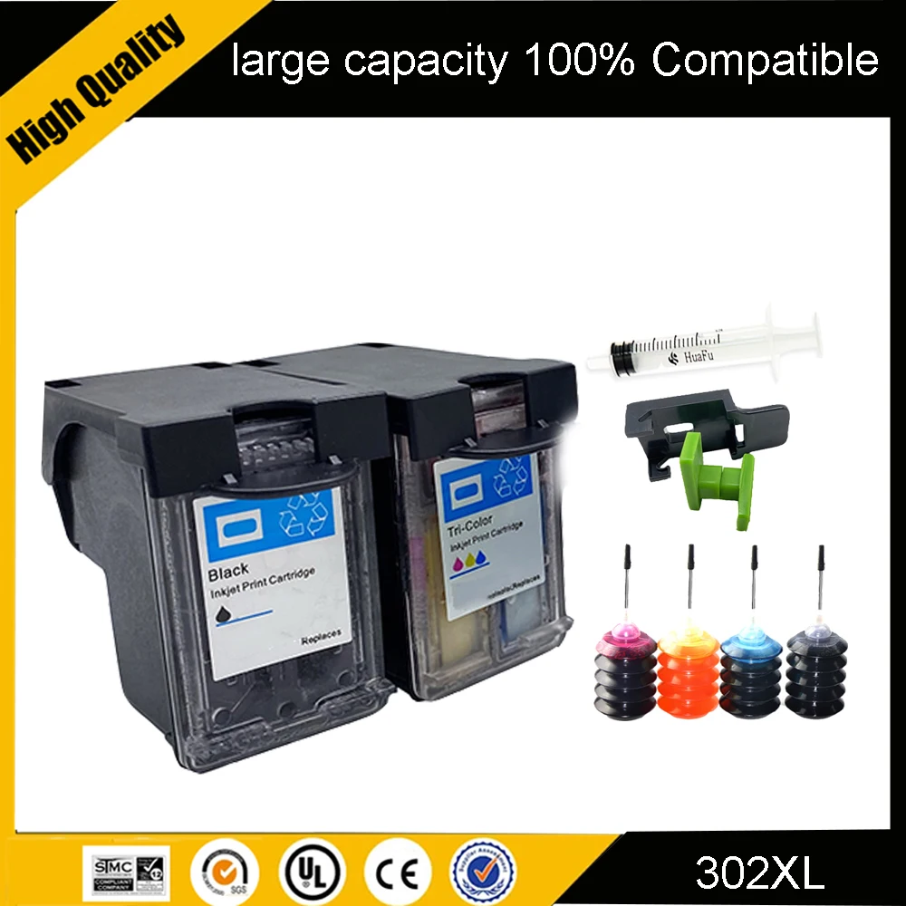 

Einkshop 302 Ink Cartridge Replacement For HP 302 302XL DeskJet 1110 2130 for HP302 Envy 4520 NS45 Officejet 3630 3639 5200