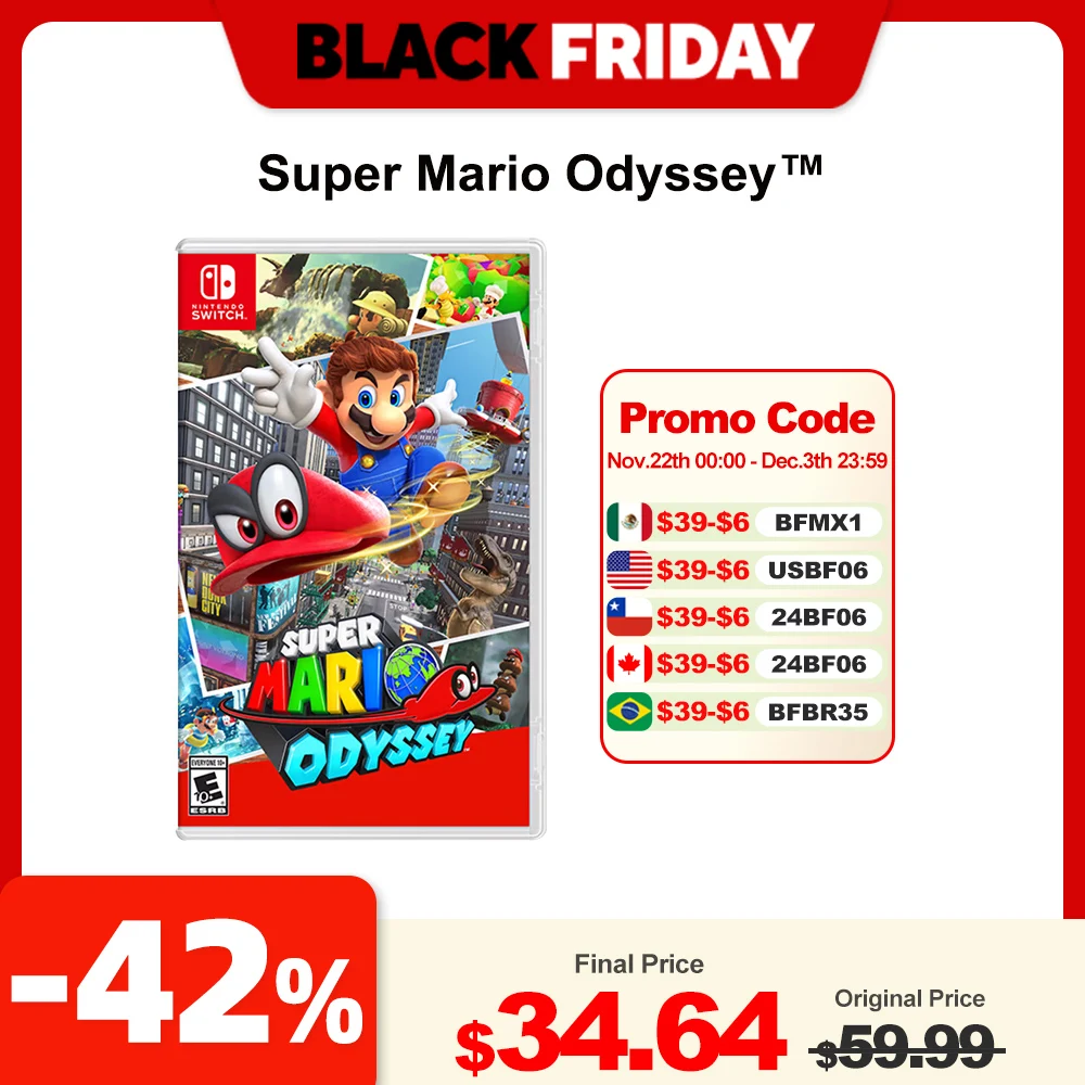 Super Mario Odyssey Nintendo Switch Game Deals 100% Official Physical Game Card Genre Action Platformer for Switch OLED Lite