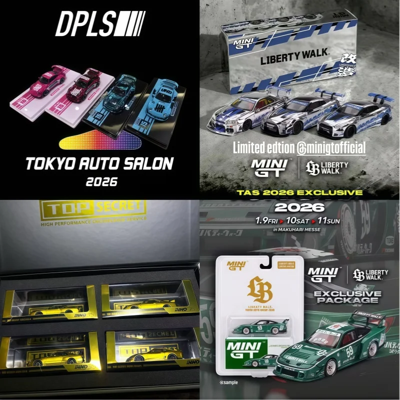 1:64,2026 TAS Tokyo Car Modification Show Colección de edición limitada, modelos coleccionables de coches de simulación en miniatura de aleación fundida a presión