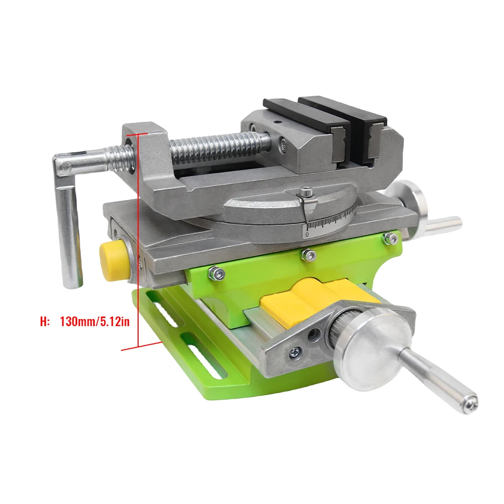 

2 in 1 Milling Drilling Precision Vise Swivel Base Table Aluminium Alloy Compound Worktable