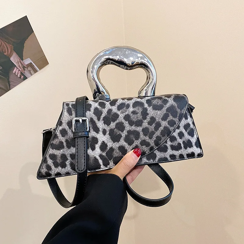 Luxurious Leopard Print Small Flap Bags For Women Fashion Designer Handbags Autumn Winter New Female Shoulder Crossbody Bag