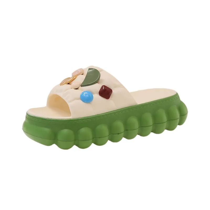 

Cute Cloud Slides for Women Men, Fun Doodle Texture Massage Slippers, Non-slip Soft Shower Shoes, Summer Beach Pool Sandals