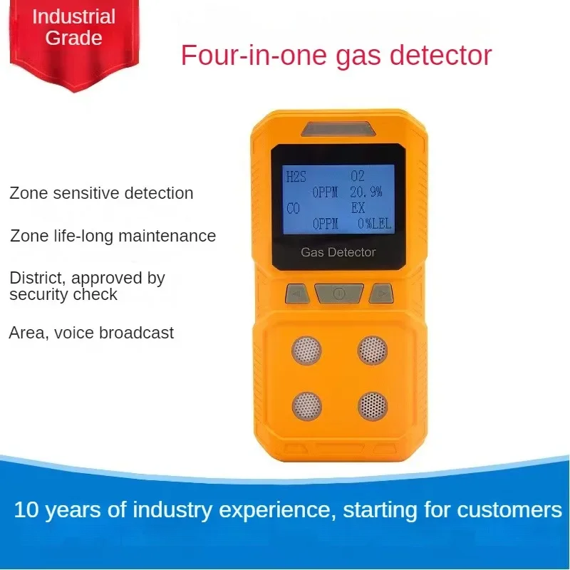 OEM ODM Handheld 4 in 1 Poisonous Combustible Argon Gas Analyzer EX CO H2S O2 Nitrous Oxide Detector gas detector