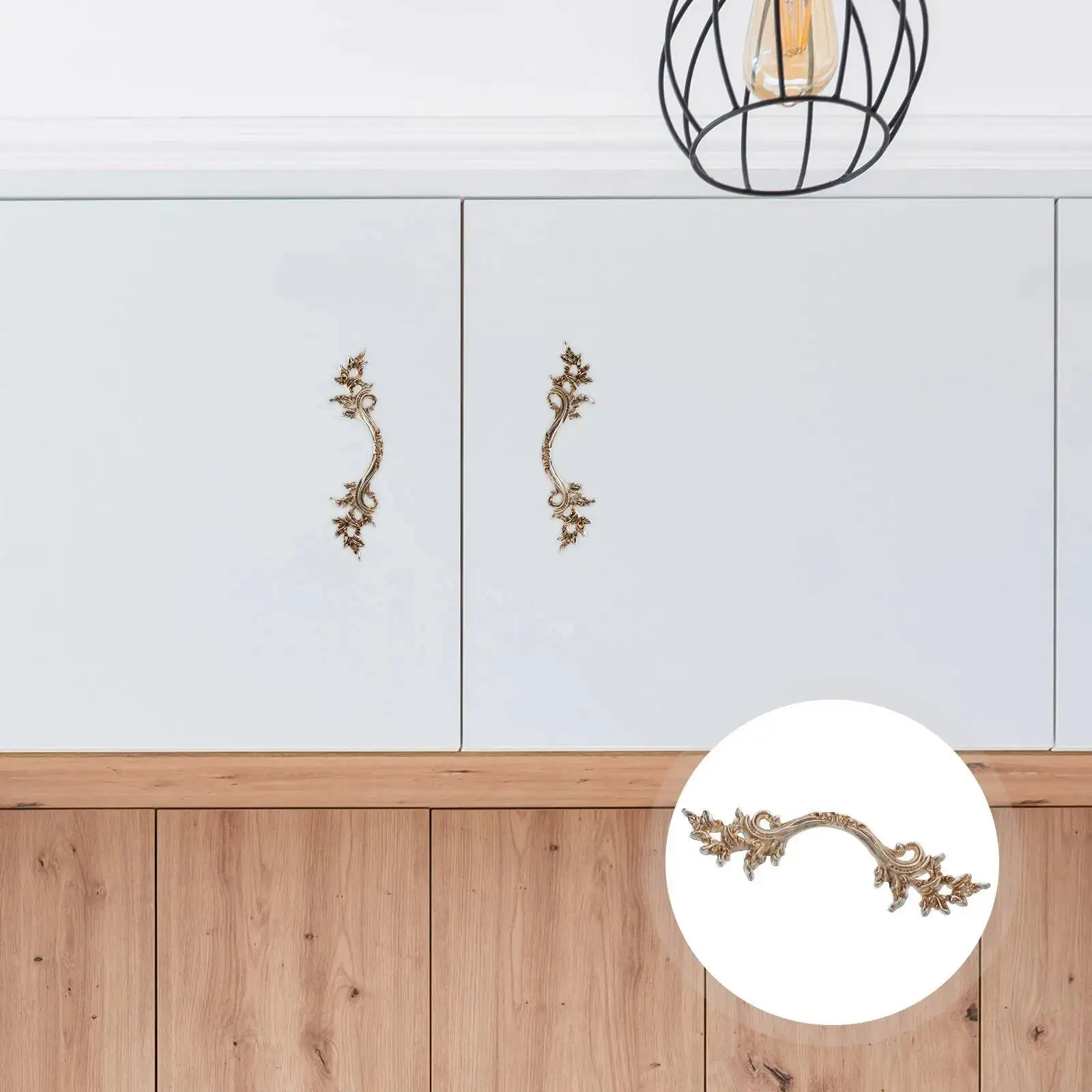 

2Pcs Timeless Handles Style Zinc Alloy Pulls For Cabinets Drawers Decor Vintage Dresser Knobs