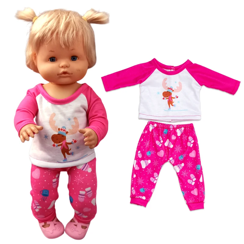 40cm Nenuco Doll Sleeping Wear Ropa Y Su Hermanita 16 Inch Baby Doll Clothes Pajama Set