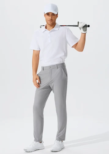 Pantalones de golf informales para hombre, pantalones de negocios de calidad ligeros, rectos y elásticos, pantalones deportivos de golf, longitud de inserción 30-34