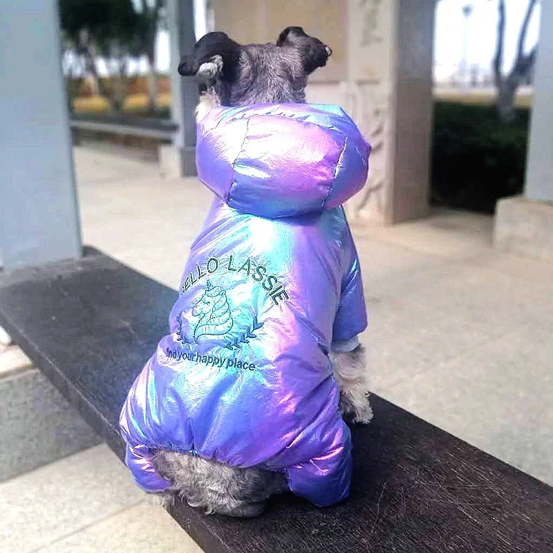 New Colorful Winter Clothes for Small Dogs Puppy Waterproof Ski Jacket for Yorkies Warm Dog Jumpsuit Clothing Pet Costume