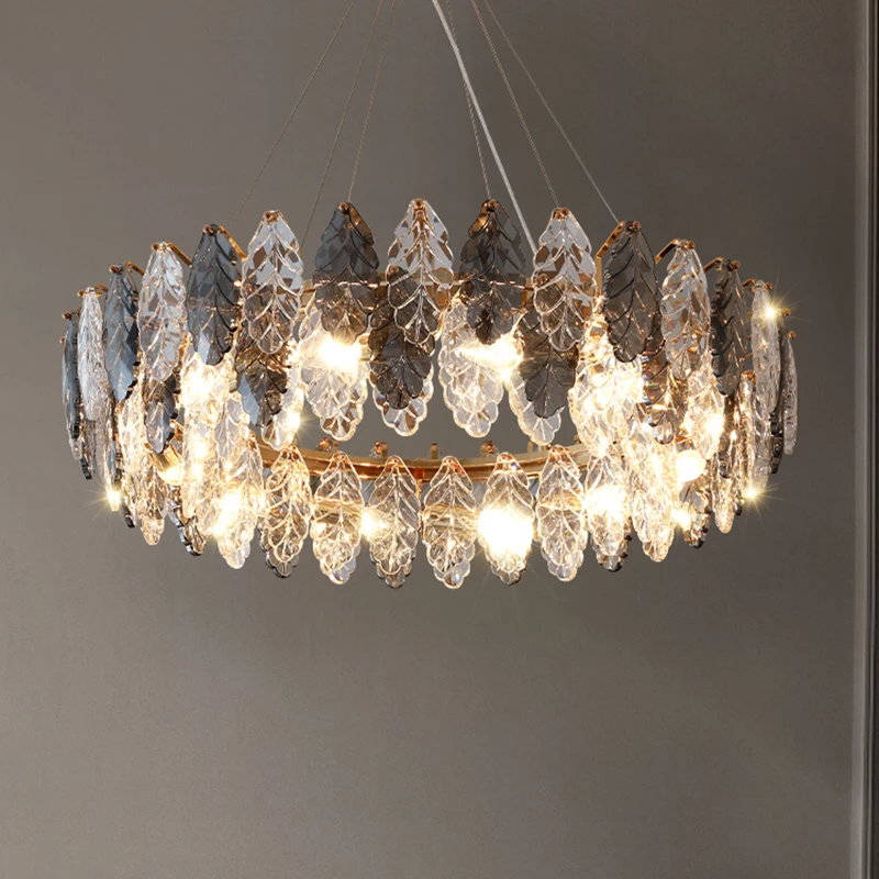 

Lustre Salon Crystal Chandeliers For Bedroom Kitchen Hanglamp Nordic Crystal Chandelier Lights Gold E14 LED Indoor Lighting