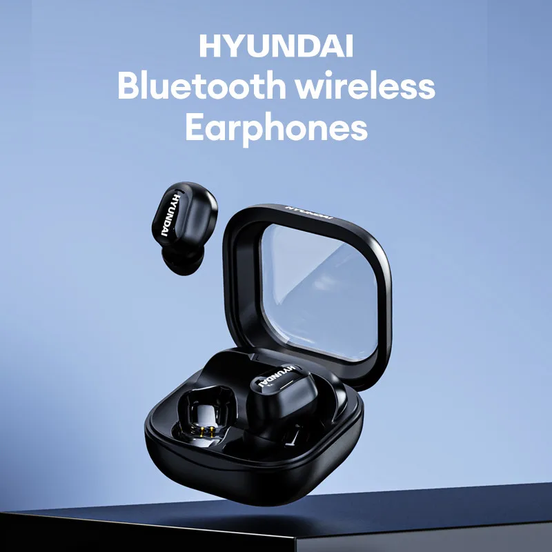 Choice HYUNDAI HY-T08 Bluetooth 5.3 In-ear Design Earphones Comfortable Headphones Large Tone Cavity Structure Headset With Mic