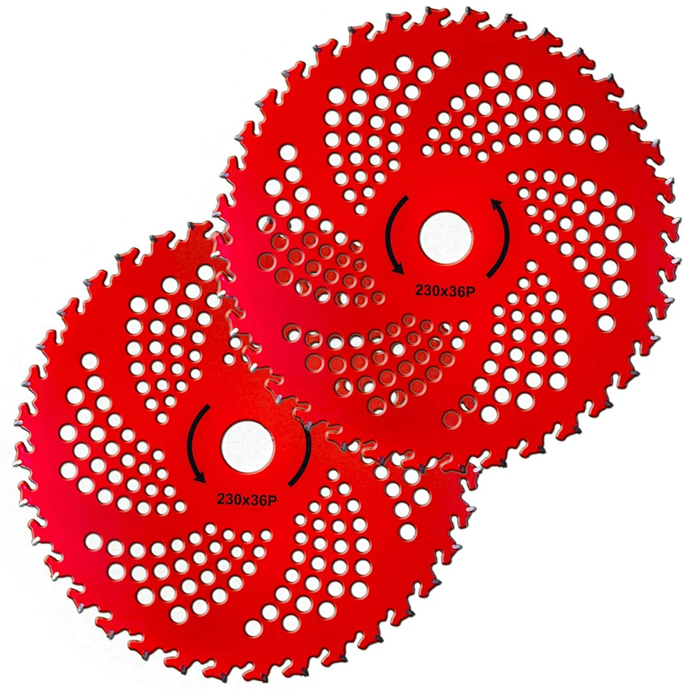 2 pezzi 9 pollici 36 T lame per decespugliatore sostituzione decespugliatore disco da taglio decespugliatore per erba lama a disco per elettroutensili da giardino