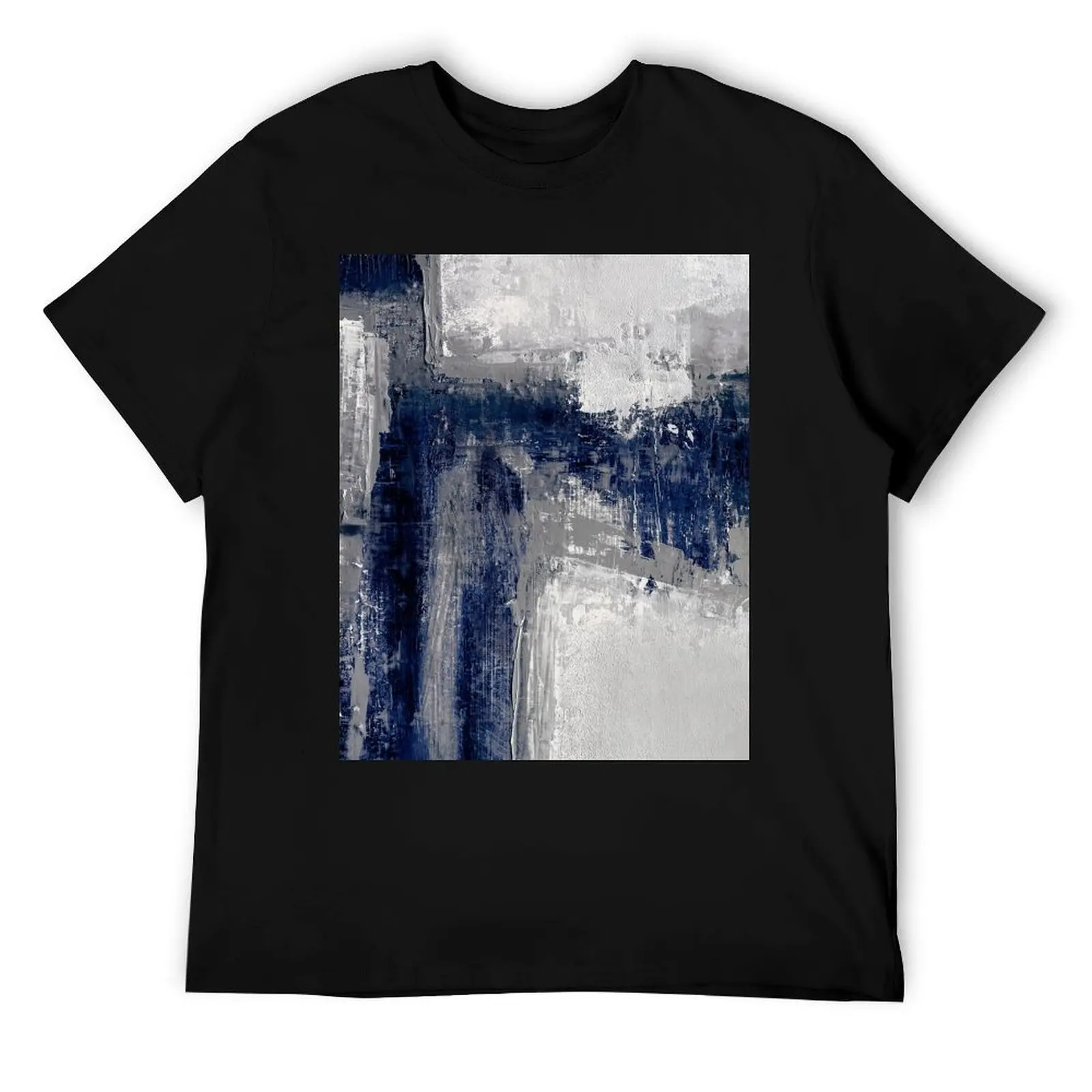 

Сине-серые абстрактные футболки для мужчин, хлопковые забавные футболки с аниме для мужчин, хлопковые футболки, футболка высокого качества