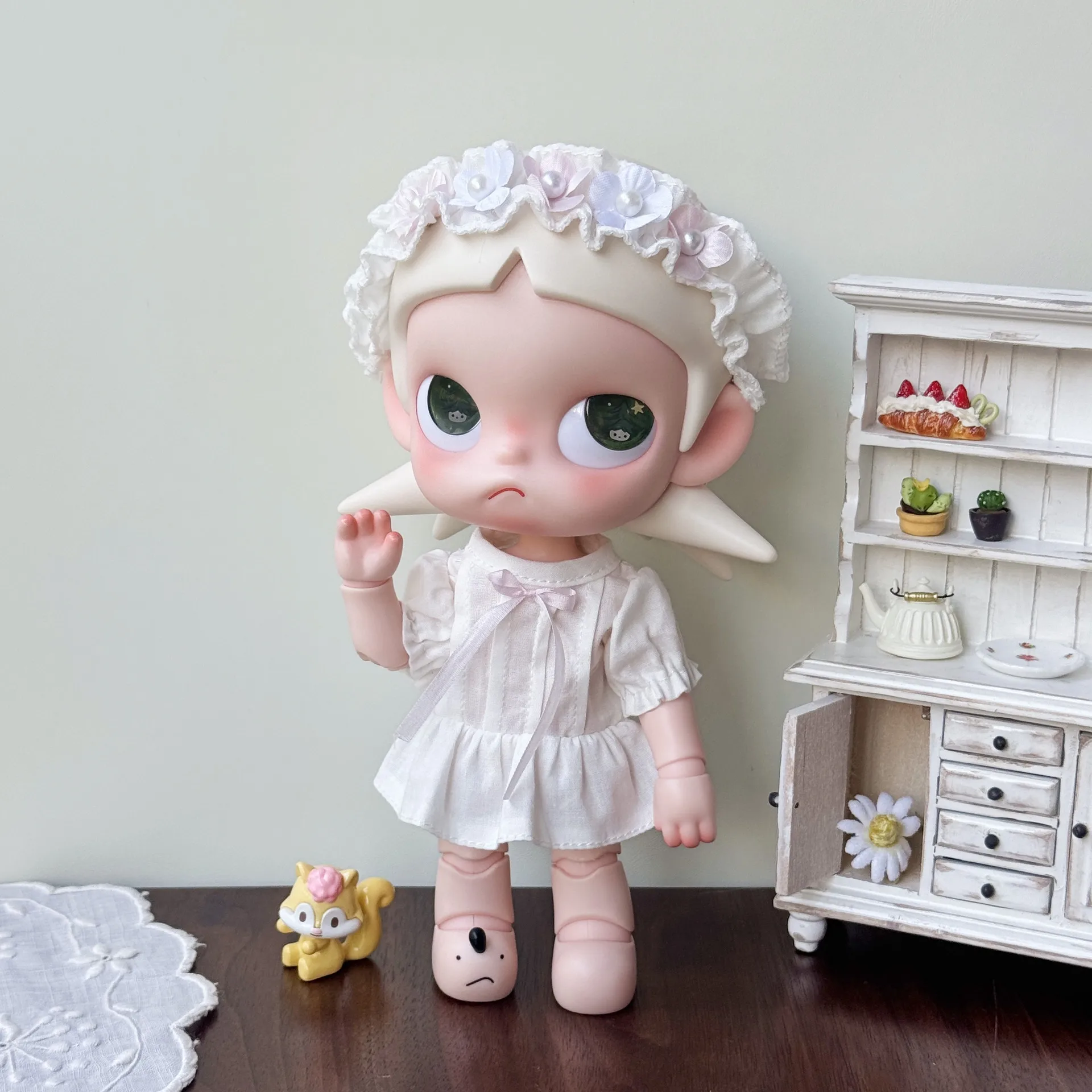 Original Dress Outfit for ZSIGA Doll, 10cm Doll Skirt, Kitty Plush Toy Clothes, 1/6 BJD Doll Clothing