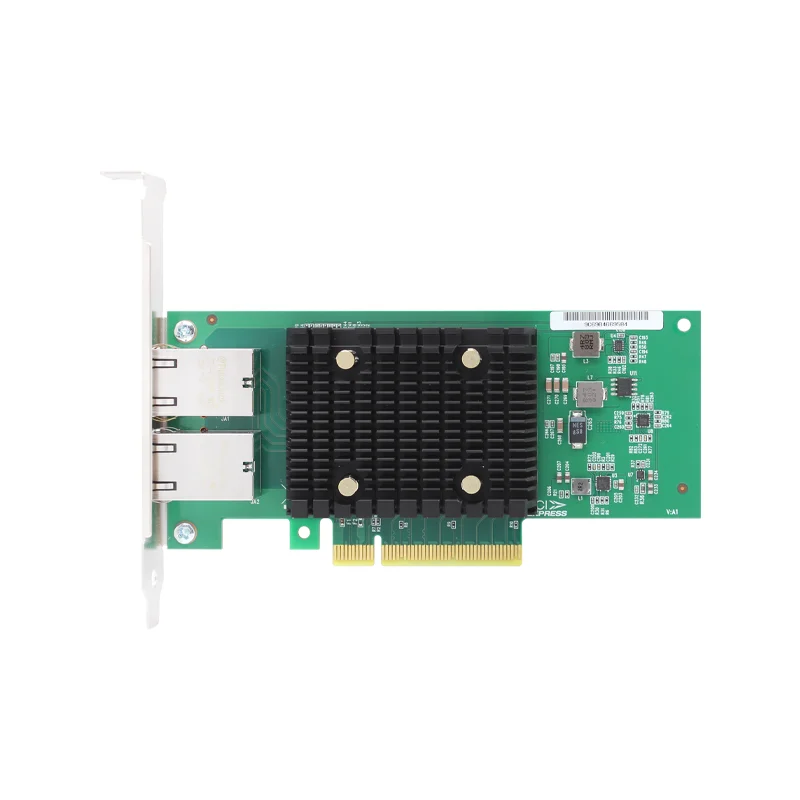 10/5/2.5/1GbE Network Card X550-BT2/CC8550-BT2 Dual Port RJ45 PCIe 2.0 X8 NIC Intel X550 Chipset Low Profile Bracket Included