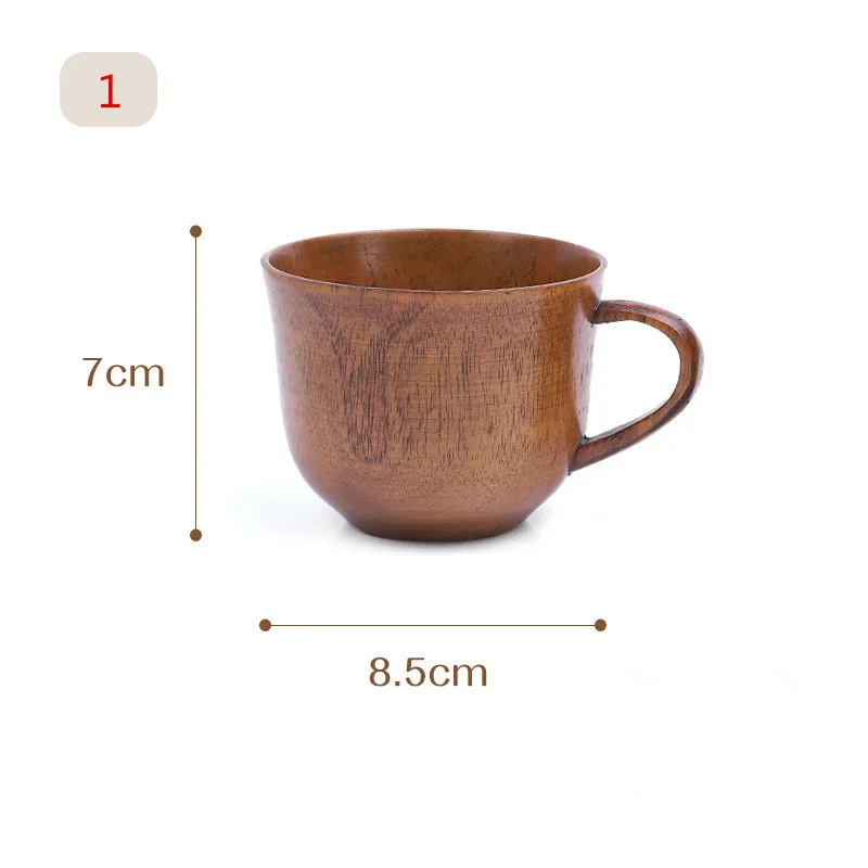 

New Arrive Wood Grain Big Belly Wooden Coffee Tea Cup