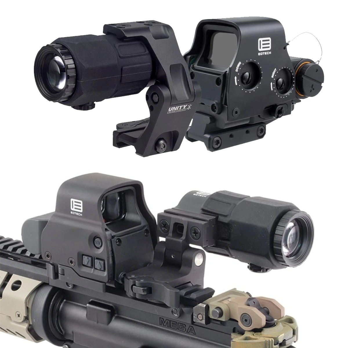 EOTECH 558 المجسم ميزاء ريد دوت البصر G43/G33 3X G45 5X المكبر وحدة FTC 2.26 20 مللي متر السكك الحديدية البصرية الناهض يتصاعد