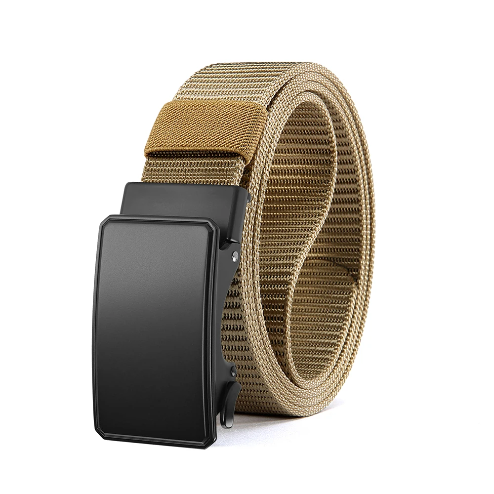 Men's Elastic Metal Automatic Buckle Tactical Belt