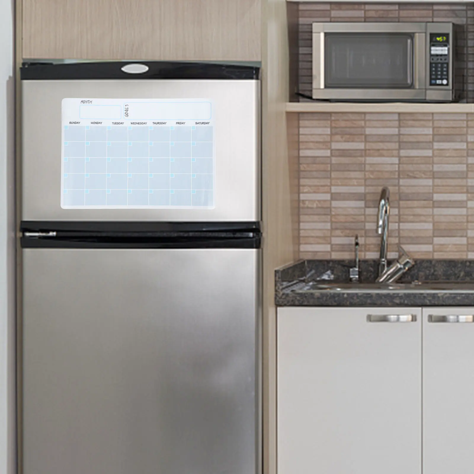 

Monthly Calendar Board Magnetic Dry Erase Message Note For Fridge Self Adhesive Planner Schedule Organizer Home Kitchen