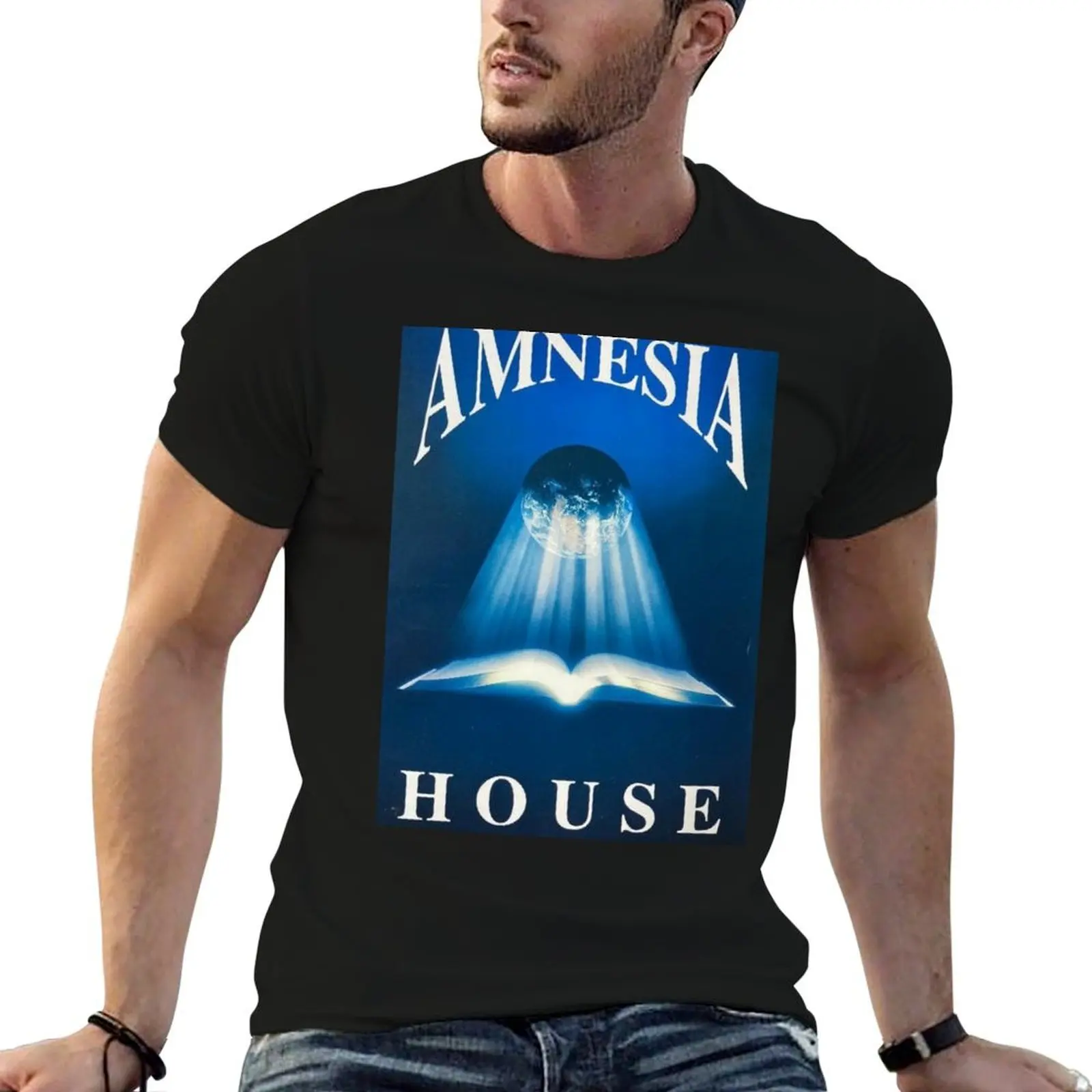 Amnesia House Rave Flyer T-Shirt black cotton t-shirt plain for man package t shirts with prints man graphic t shirt T-shirt