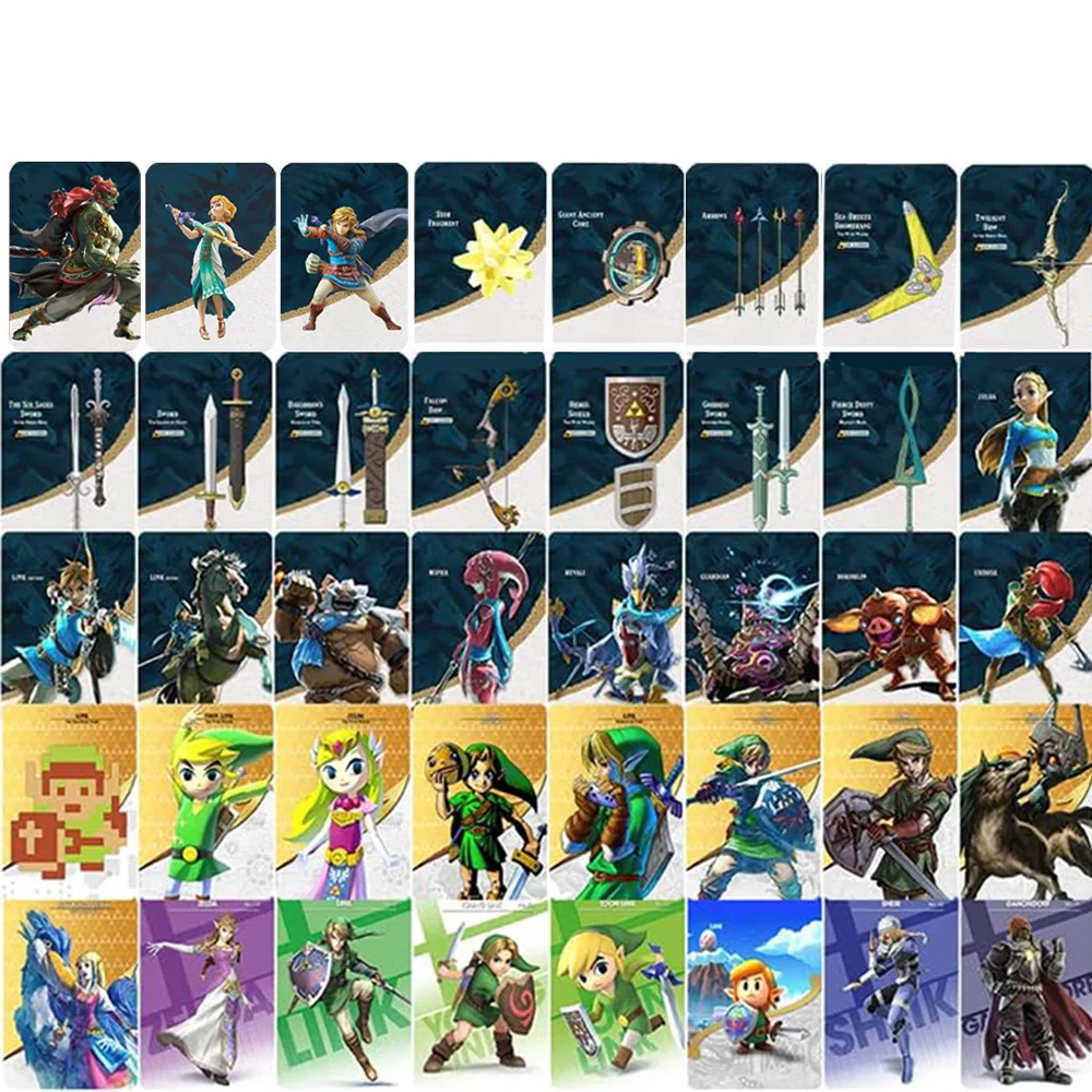 NEW 40 Zelda Amiibos Cards Apply to the Legend of Zelda: Tears of the Kingdo and the Legend of Zelda Latest Paragliding