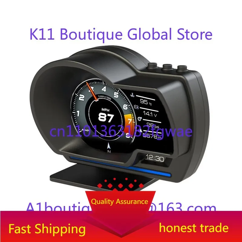 

P6 OBD2 gps digital instrument automotive diagnostic obd2 gauge hud