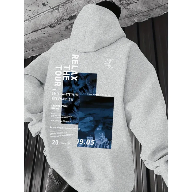 2025 جديد الخريف والشتاء الرجال هوديي غير رسمي الشباب وسيم شارع العليا في الهواء الطلق فضفاض كبير الحجم القطن البلوز #6