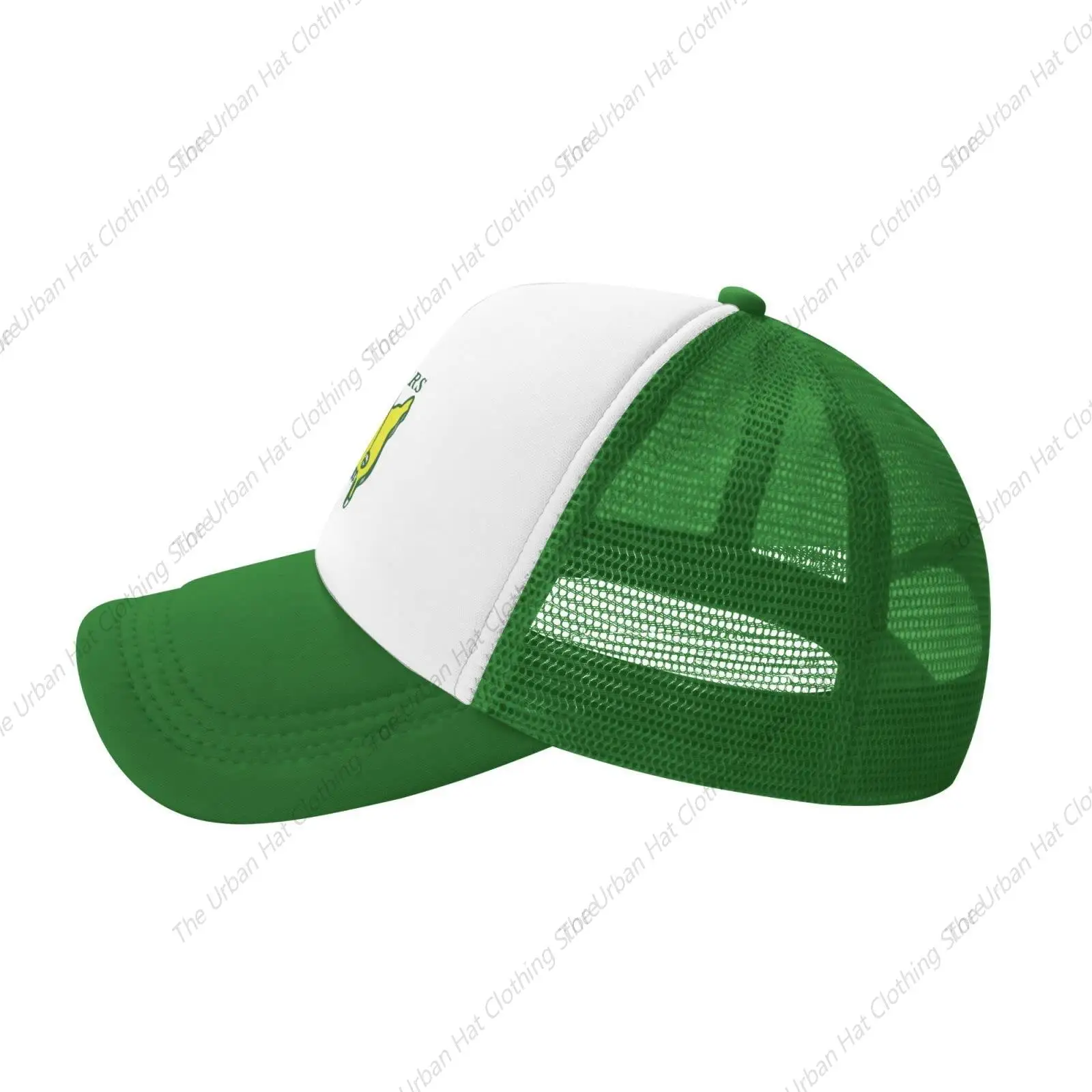 Flat Brim Baseball Mesh Golf Cap Adjustable Fashion Hip Hop Unisex Green Dad Masters Trucker Hats for Man Woman Daily