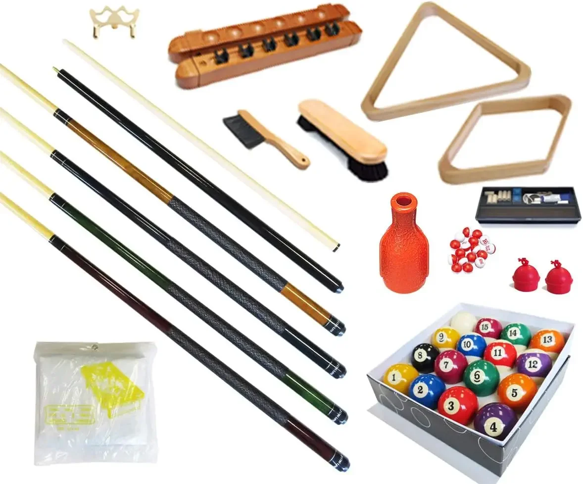 Premium Billiard 32 Pieces Accessory Kit - Pool Cue Sticks Bridge Ball Sets