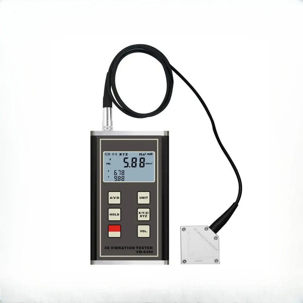 LANDTEK Digital Vibration Meter Tester 3-Axis Accelerometer X. Y. Z Vibration Tester VM-6380 HOT SALES