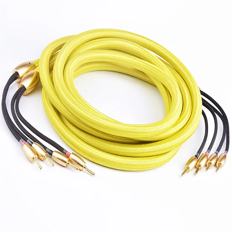 Accuphase Pair Hifi Audio Speaker Cable Loudspeaker Cable With 24k Gold Plated Banana Plug