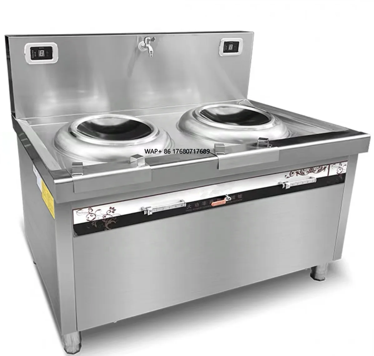 Hight Power Electric 380V 10KW Stainless Mobile Heavy Duty Commercial Kitchen Equipment for Restaurant Cooking
