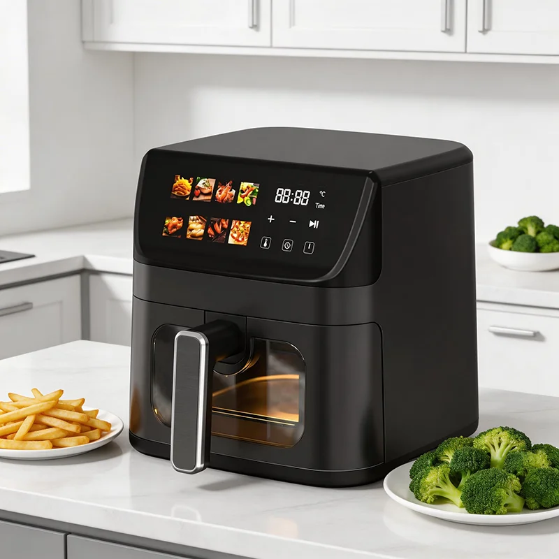 Customized air Fryer Cross Border Hot Selling Visual Touchscreen Electric Fryer Oil Free Large Capacity 4.5L