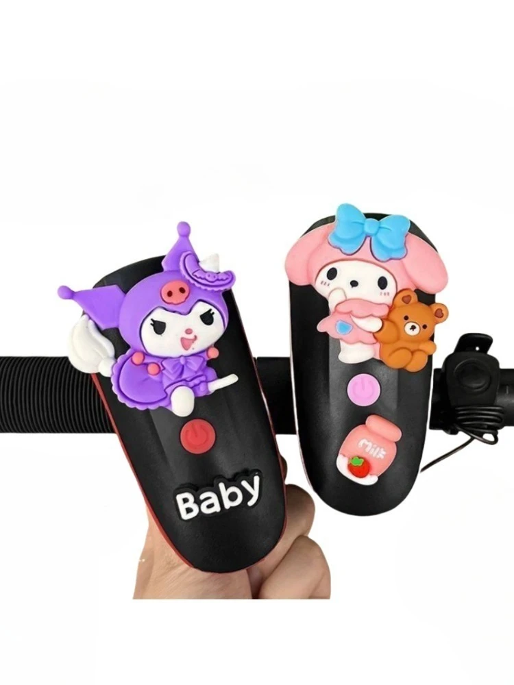 Hello Kitty ma mélodie cannelle Anime périphérique vélo 2-en-1 klaxon lumière enfants scooter pratique cloche accessoires décoration