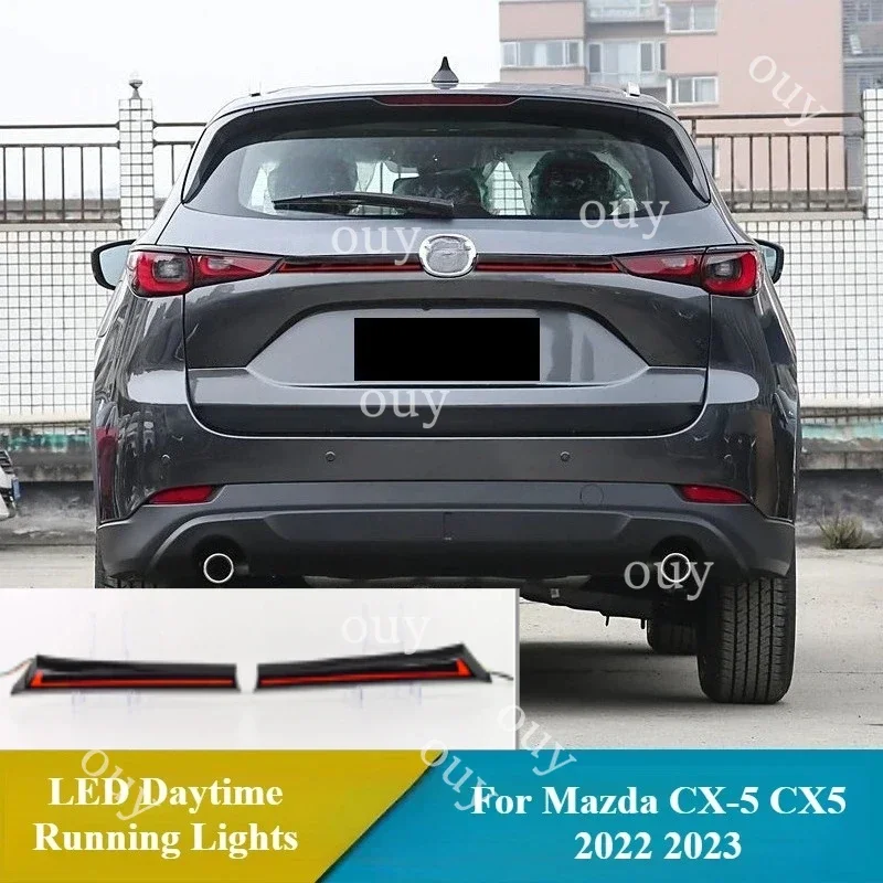 Fit for Mazda CX-5 CX5 2022 2023 LED daytime running brake light turn signal reflector rear through light durable