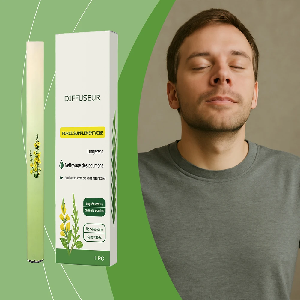 Natural Extract Diffuser Pen For Lung Detox Oral Airs Freshening With Extracts Of Mullein Thyme Mints For Men Women