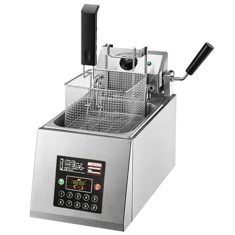 Automatic Lift-up Fryer Capacity 8L Electric Power 2.8KW Commerical Efficient Fryer Timer 30 min