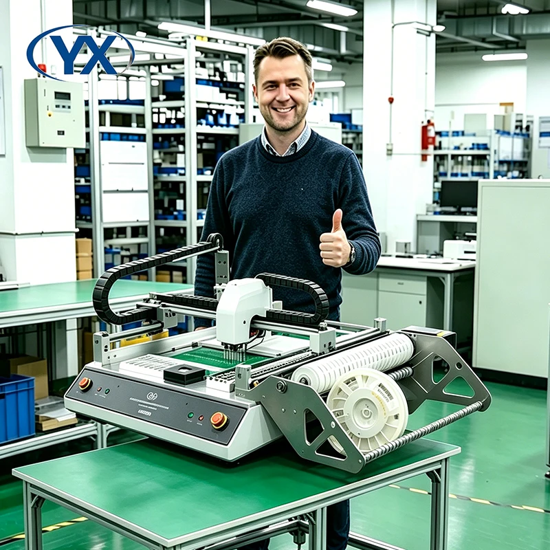 All Feeders Free Led Light Assembly Line Built-in PC Assembly Production Line Automatic Equipment SMT Pick and Place SMT802A-S