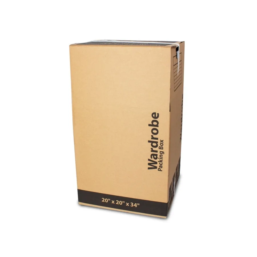 

Pen + Gear Wardrobe Box for Organized Moving and Storage Solutions Kraft Paper Construction 20 in. L x 20 in. W x 34 in. H Set