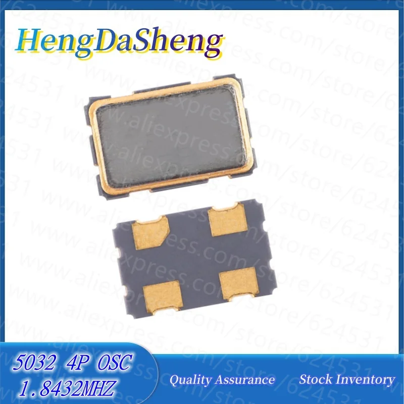 5Pcs/Lot Active Patch Crystal Oscillator 5032 1.8432MHZ 1.8432M OCS Resonator 5.0 * 3.2mm SMD-4