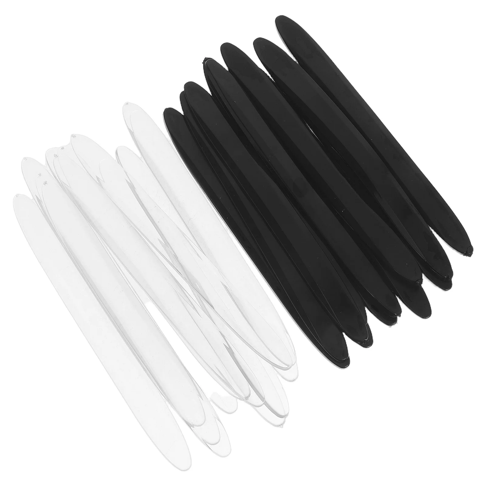 24 pezzi striscia di protezione del bordo della portiera dell'auto nera universale in PVC anti-collisione protezione del davanzale guarnizione per la protezione del paraurti del veicolo