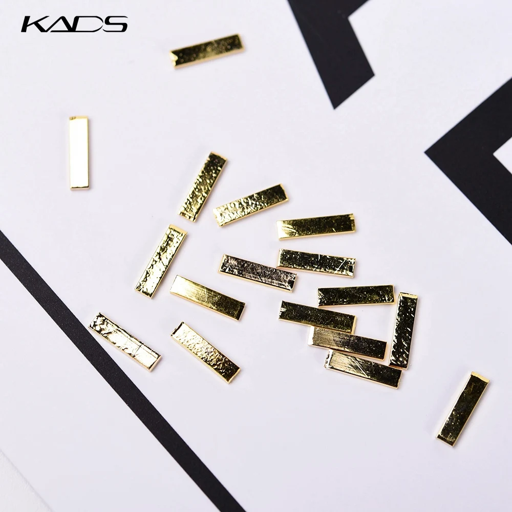 KADS 3D Gold Metal Strips Tape Rhinestone Nail Art Decoration DIY Tips Manicure Accessories Strips for Nail Design Nail Charms