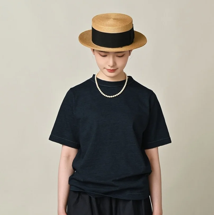 

Модная однотонная футболка из бамбукового хлопка с коротким рукавом, женская, свободного кроя, с круглым вырезом, классический стиль, летняя новинка