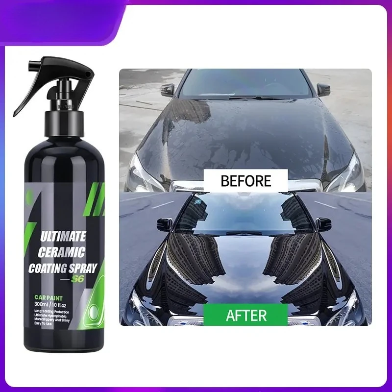 Ultimate Ceramic Coating Spray Hydrophobic High Gloss Paint Protection 9H Nano Top Long Lasting Wax Car Care Detail