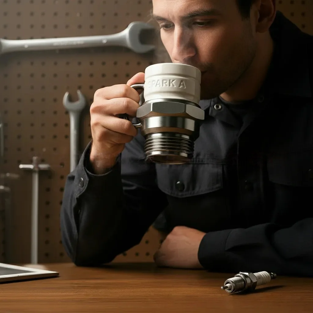 Spark Plug Mug Industrial Coffee Cup Unique Auto Gift Automotive Themed Personalized Coffee Mug for Man Birthday Gift