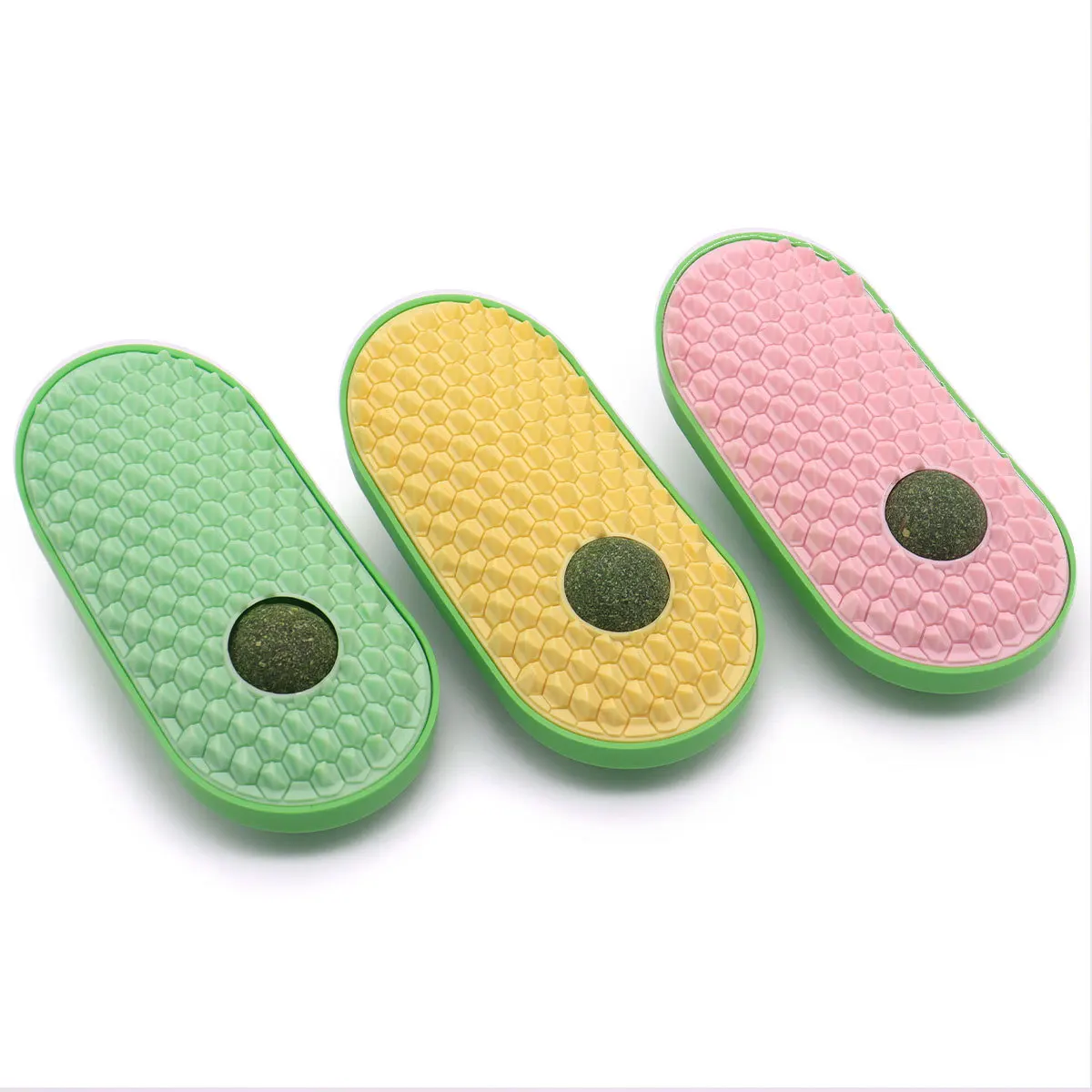 Catnip Toys Balls for Indoor Cats, Pea mint ball Shaver,Toys That Fascinate Cats, Cat Rubbing Interactive Toys view 2