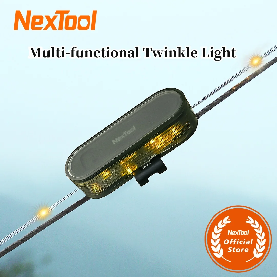 

NexTool Multi-functional Twinkle Light 2M Strip Lights Outdoor Camping Atmosphere Lamp Cycling Warning Lights IP67 Waterproof