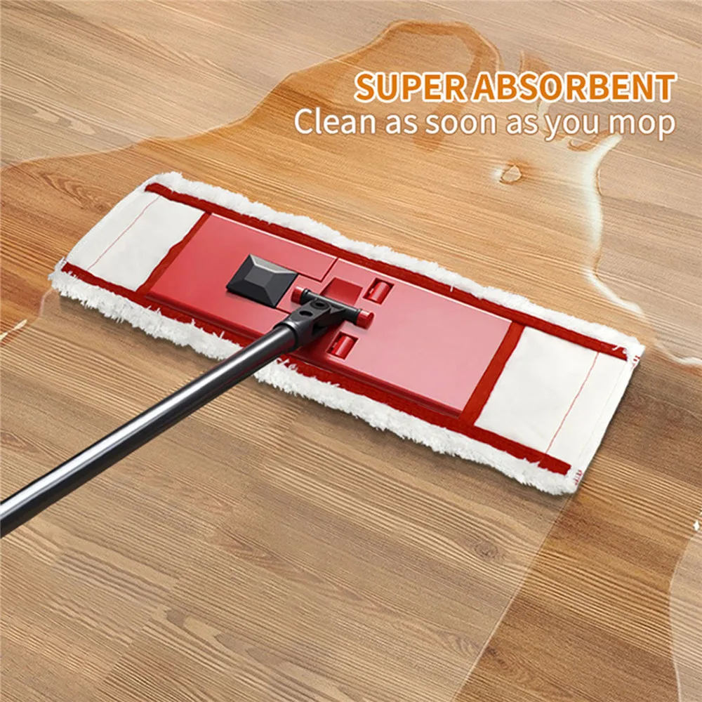 Pano de esfregão molhado e seco reutilizado, Super Absorvente, Lavável na máquina, Substituição plana do esfregão, 3pcs