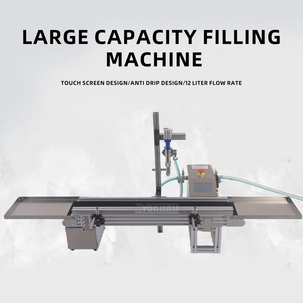 LCB10E-9019 Quantitative Liquid Filling Machine with Conveyor Belt for Precision Fill Automation