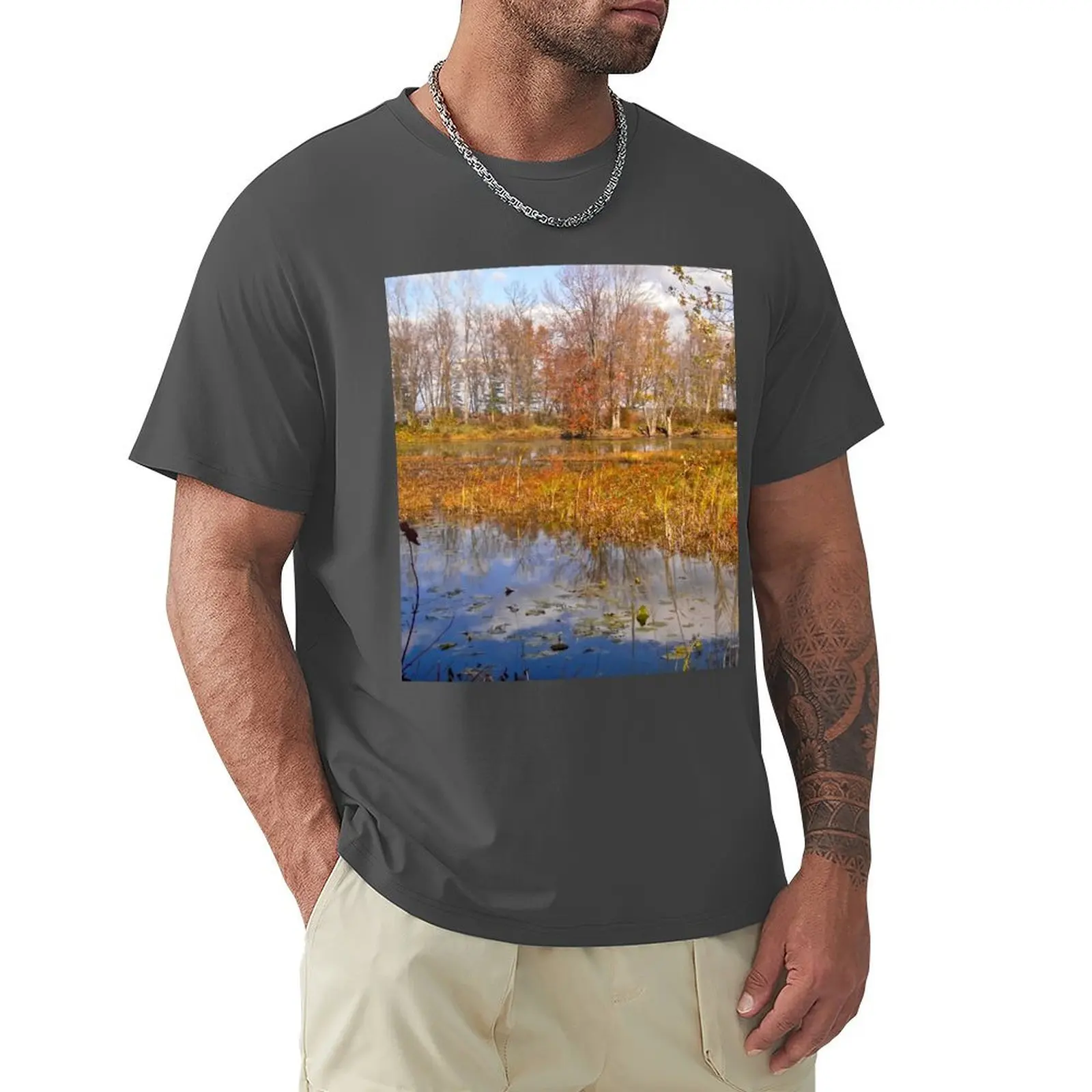 Fall at Petrie Island, Ottawa, ON T-Shirt quick drying kawaii clothes black t-shirts for men