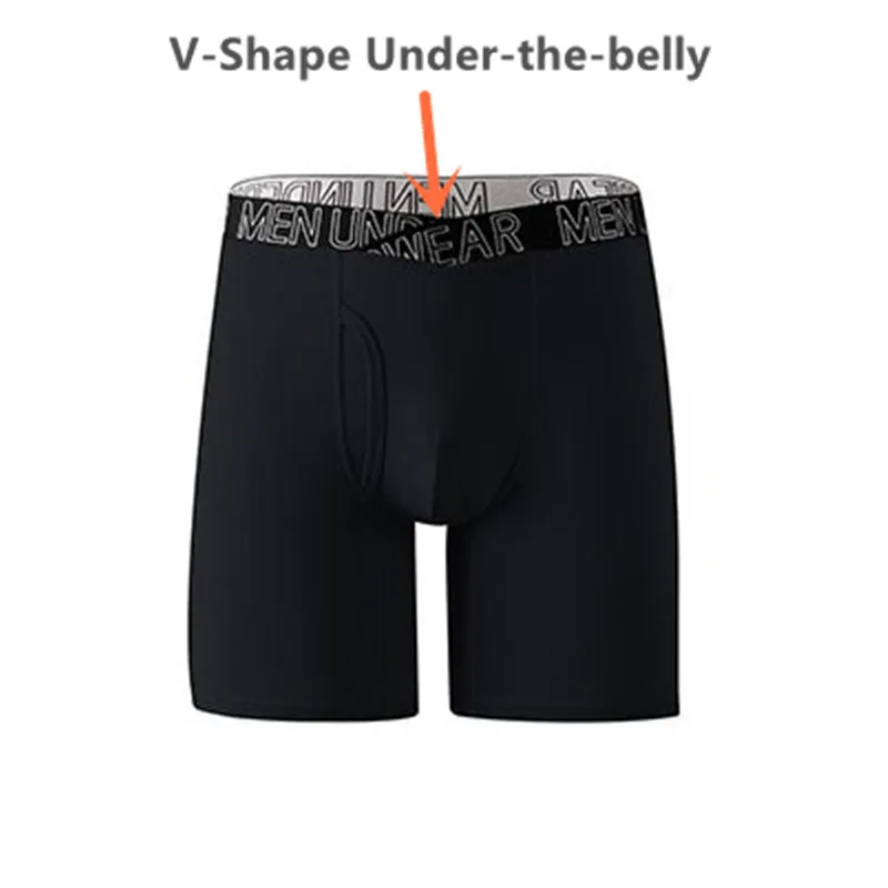 Men's Plus Size Boxer Briefs Low Rise V-Cross Waistband Big and Tall Underwear Sports 7XL 8XL 9XL 140KG Male Long Leg Panties