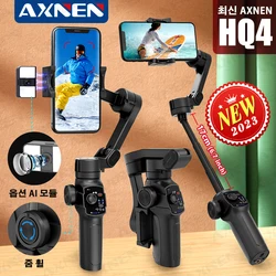 Newest AXNEN HQ4 3-Axis Handheld Gimbal, Optional AI Smart Tracking, Smartphone Stabilizer for iPhone 14 Pro Xiaomi Huawei Vlog